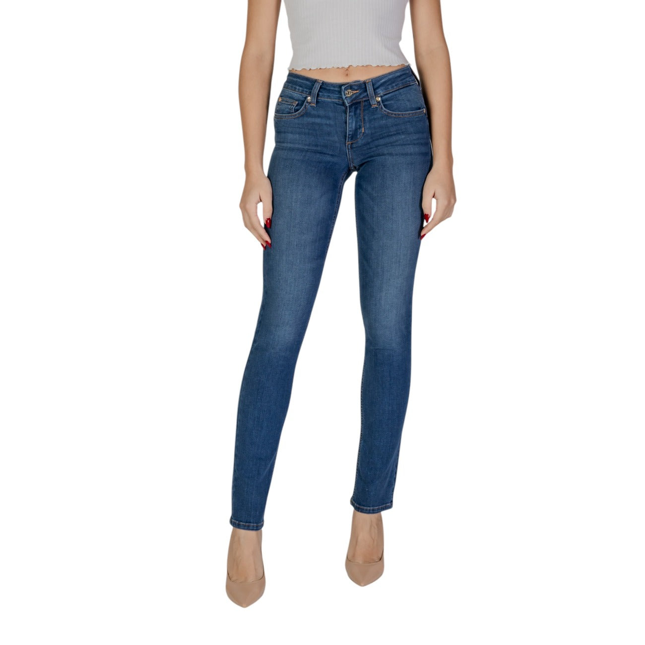 480776 Liu Jo Jeans Blu Effetto Consumato Donna