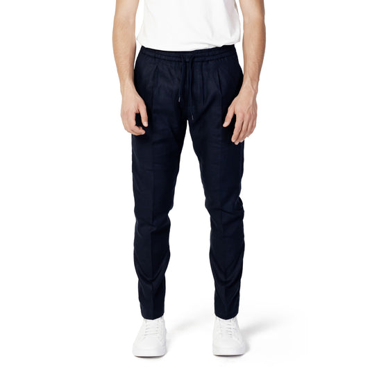 430210 Antony Morato Pantaloni Blu Lino Uomo