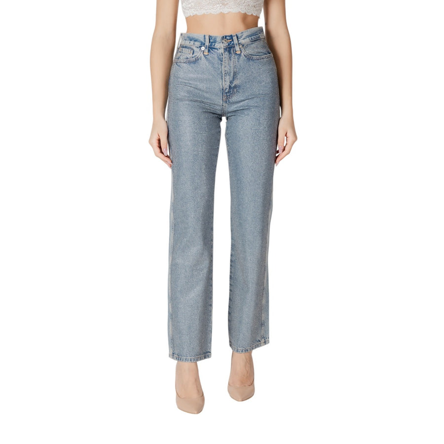 Onlhollywood Riley Rhinestones High Waist Straight Jeans 15341019