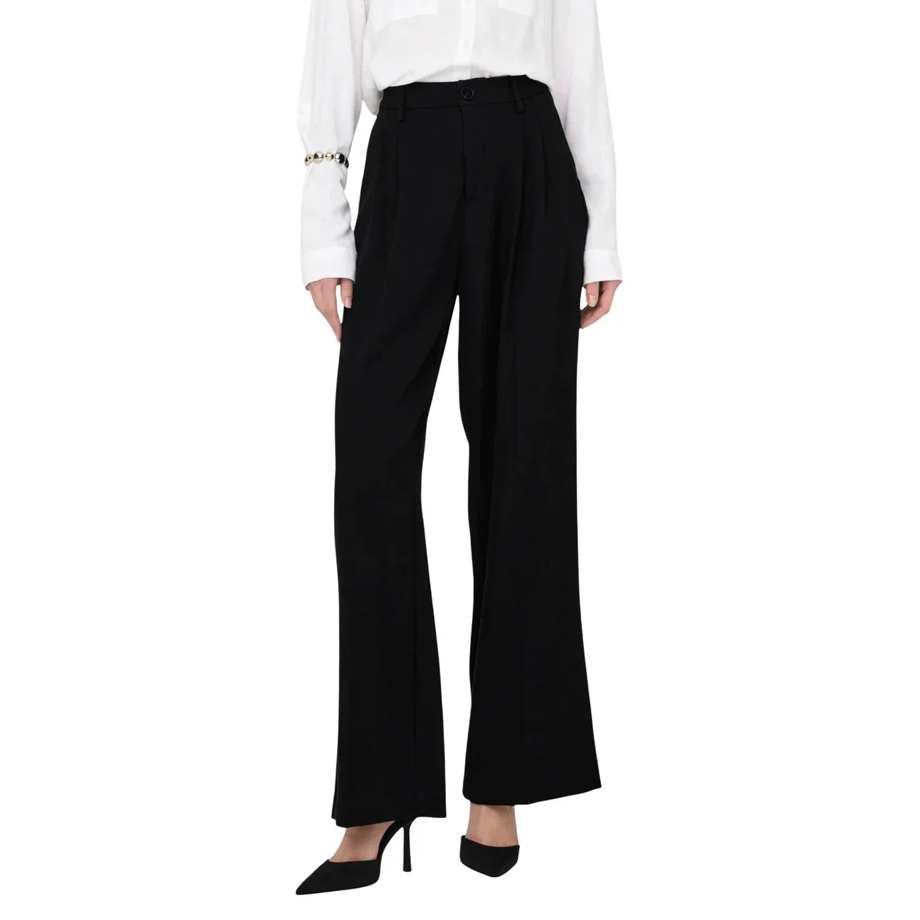514467 Jacqueline De Yong Pantaloni Neri Donna Primavera/Estate