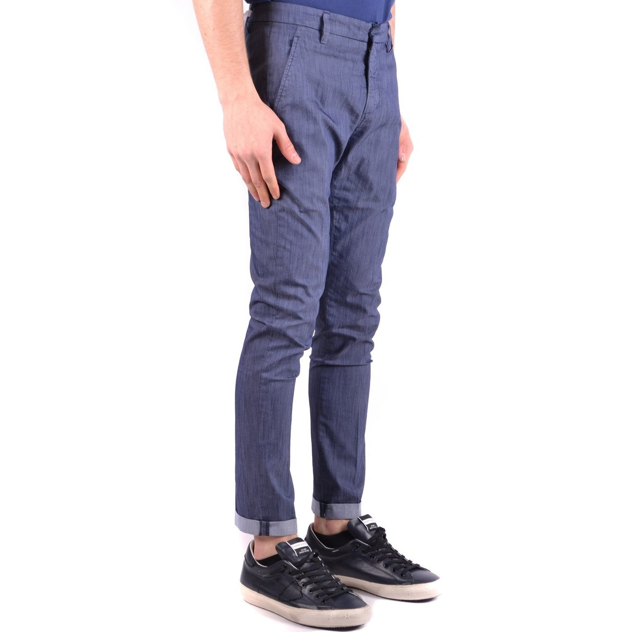 2429774 Dondup Pantaloni Blu Cotone Poliammide Elastan Uomo