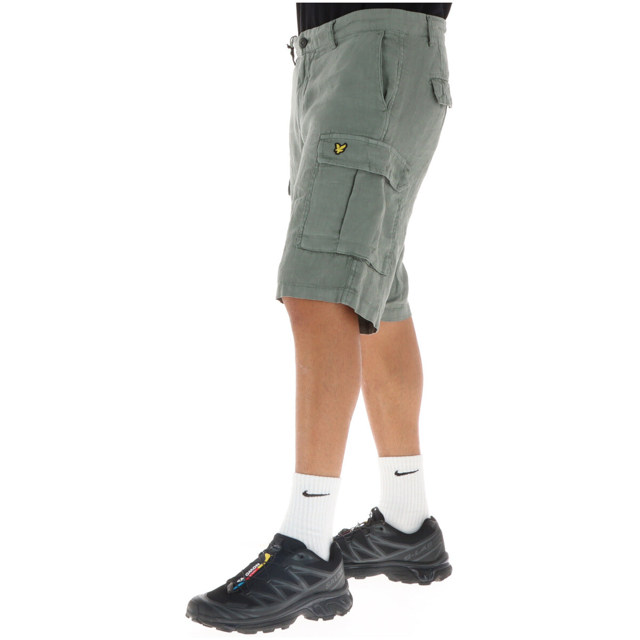 2440693 Lyle & Scott Short Verde Lino Uomo