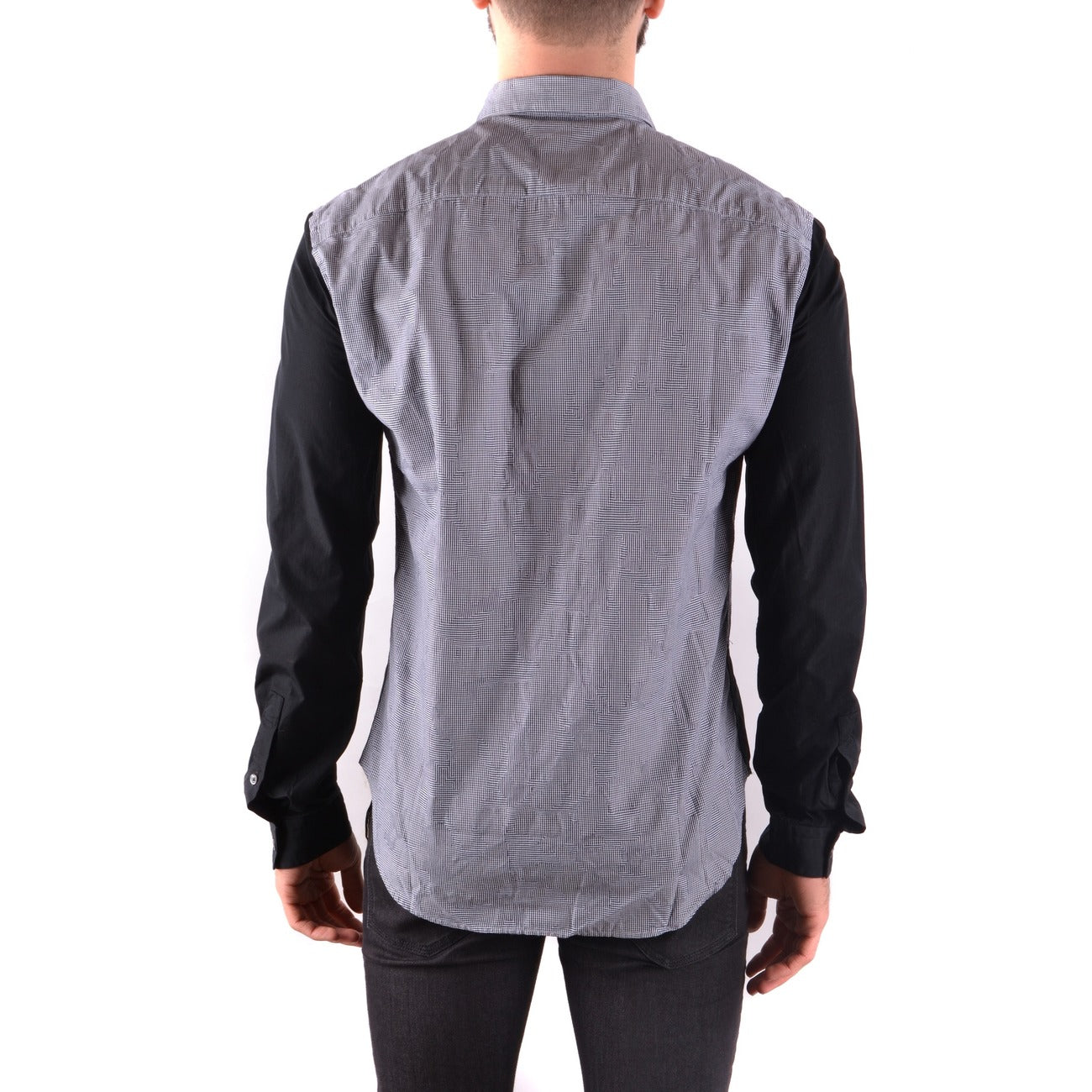 2431258 Alexander McQueen Camicia Nero Stampa Colorata Maniche Lunghe Uomo