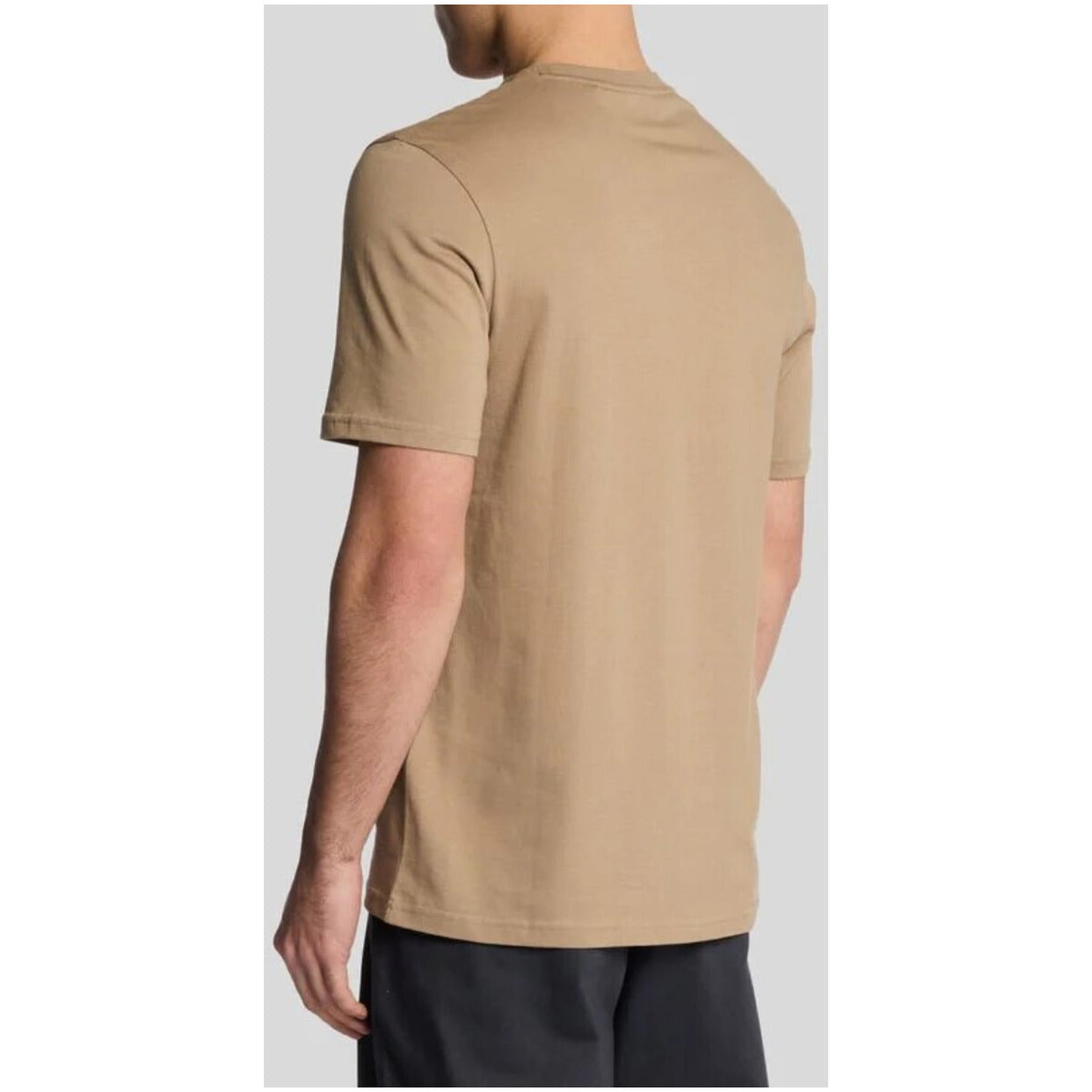 2419619 Lyle & Scott T-Shirt Marrone Stampa Tasca Uomo