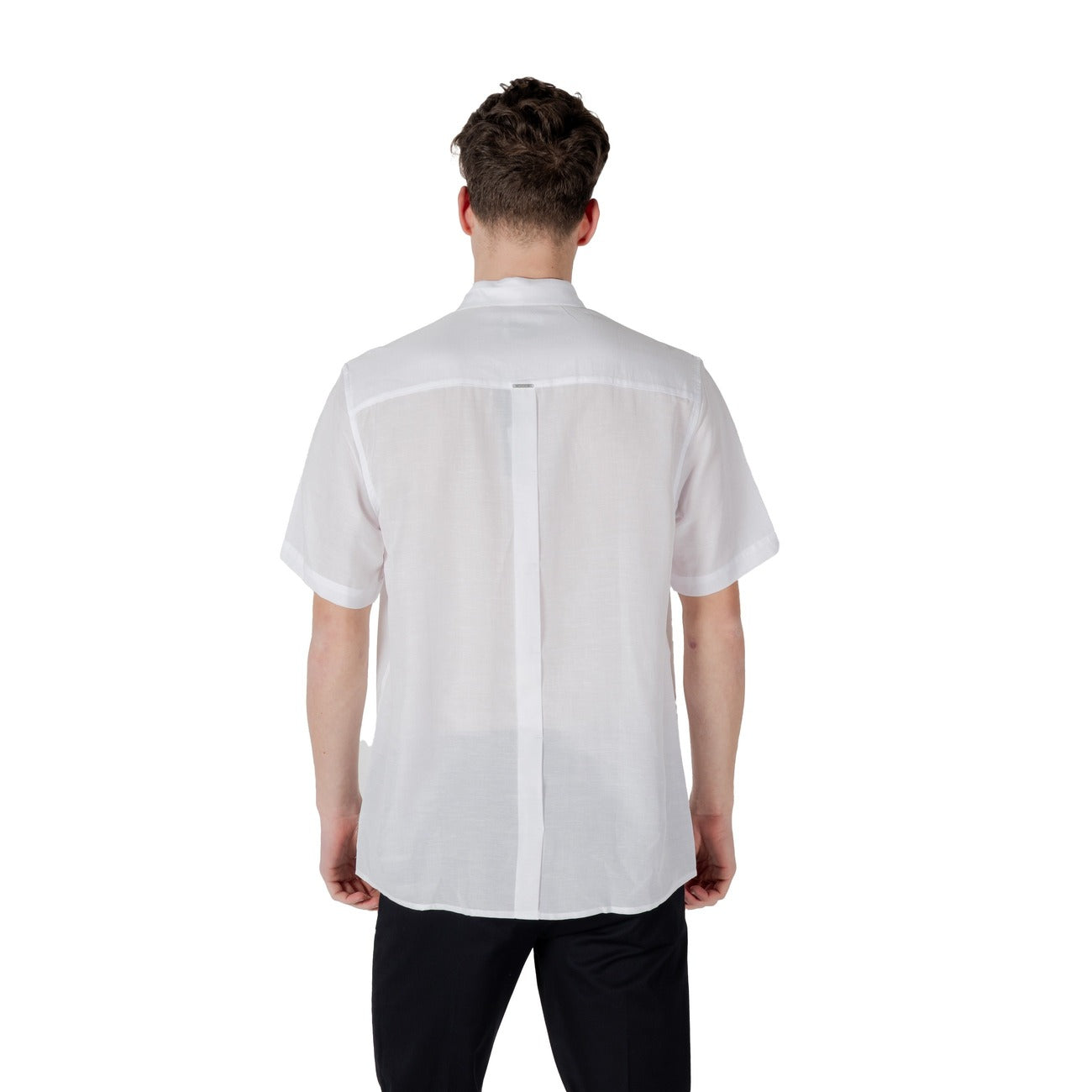 2417338 Antony Morato Camicia Bianca Lyocell Lino Uomo