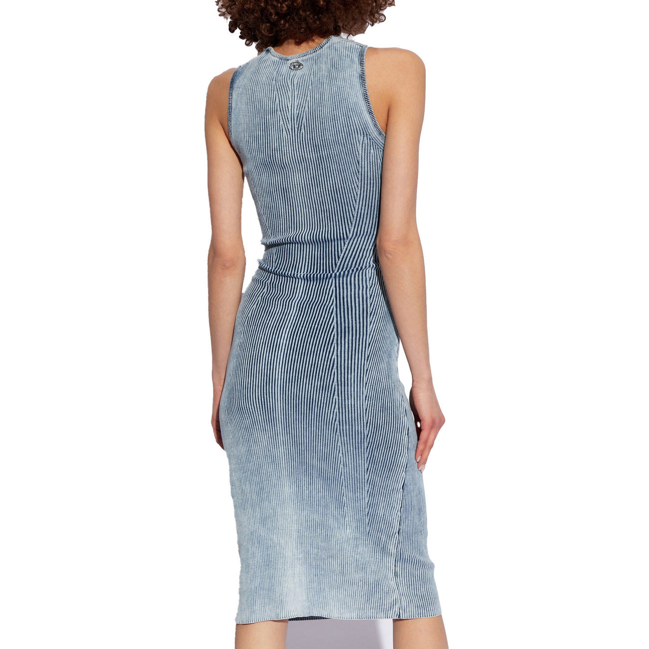 2430055 Diesel Abito Blu Smanicato Scollo Tondo Donna
