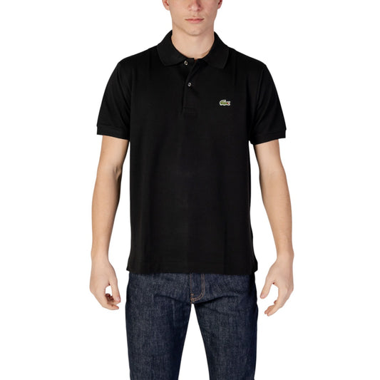 2412686 Lacoste Polo Nera Cotone Colletto Polo Maniche Corte Uomo