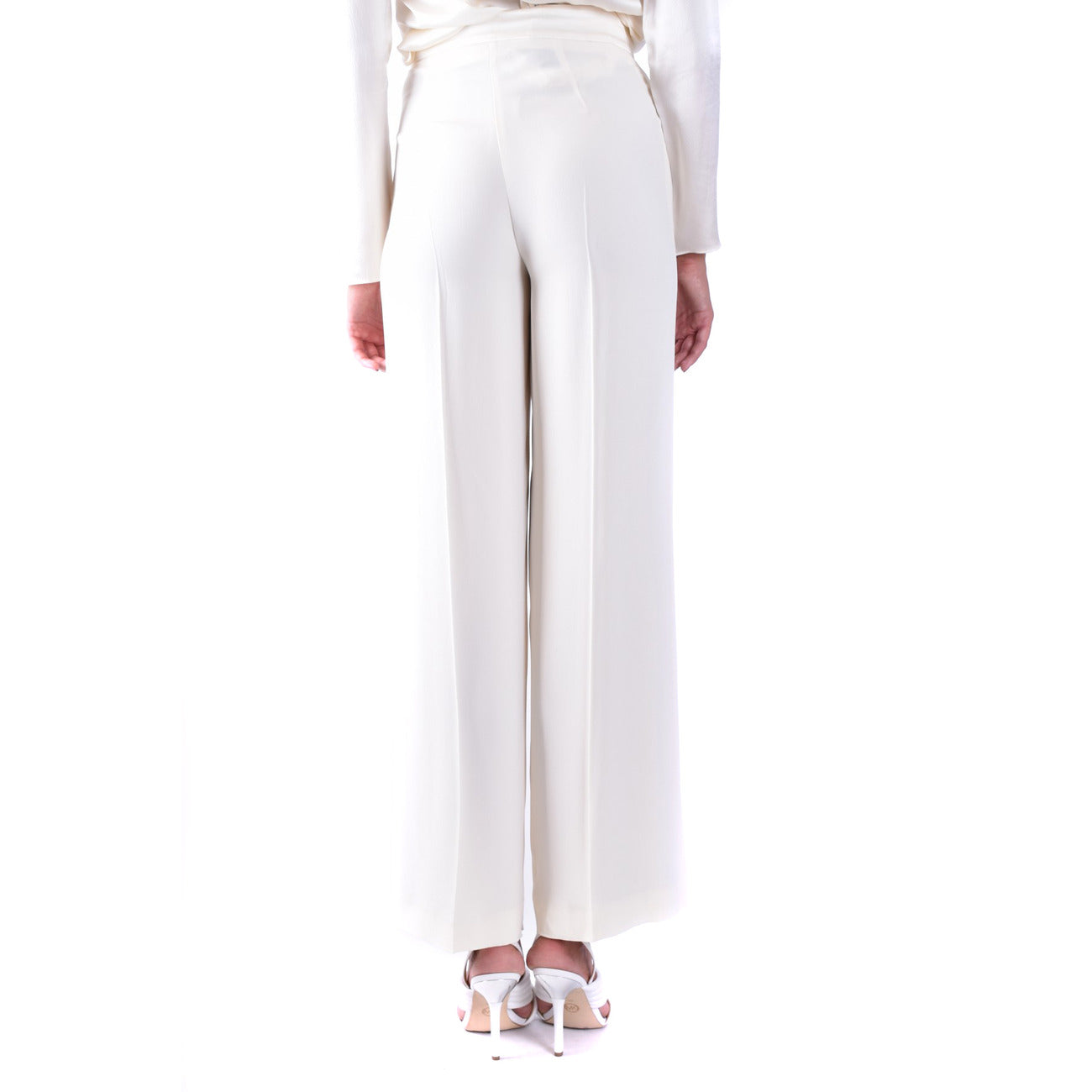 489457 Twinset Pantaloni Bianchi Donna Primavera/Estate
