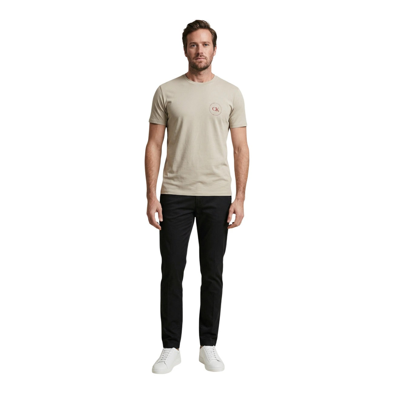 2452643 Calvin Klein Jeans T-Shirt Beige Uomo