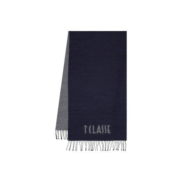 Alviero Martini 1A Classe Sciarpa Jacquard Double Face Nero e Grigio