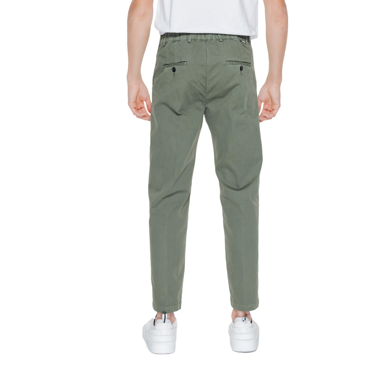 2251027 Liu Jo Pantaloni Verde Lino Uomo