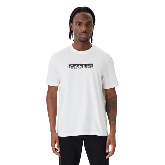2455160 Calvin Klein T-Shirt Bianca con Stampa Uomo