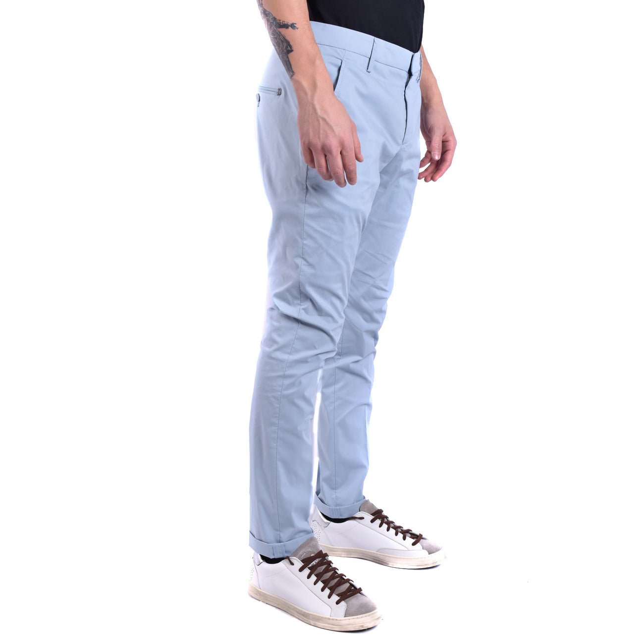 2430590 Dondup Pantaloni Azzurro Cotone Elastan Uomo