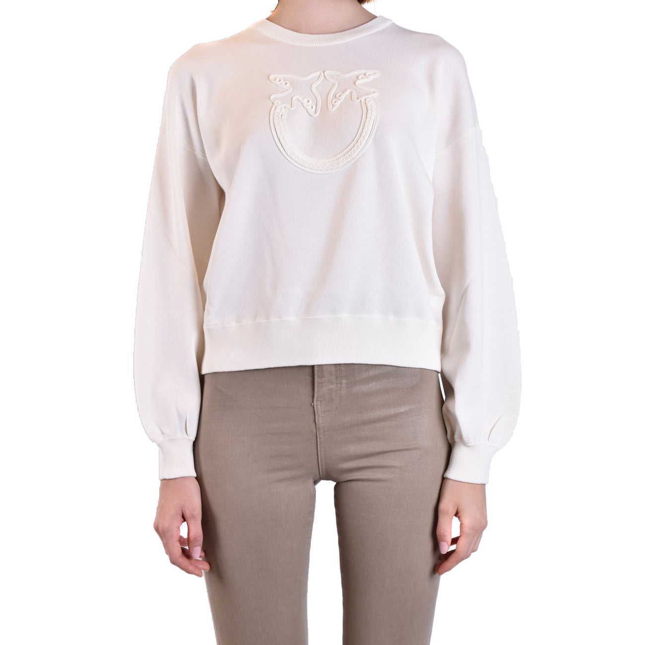 2423065 Pinko Felpa Bianca Donna Cotone 67% Poliammide 33%