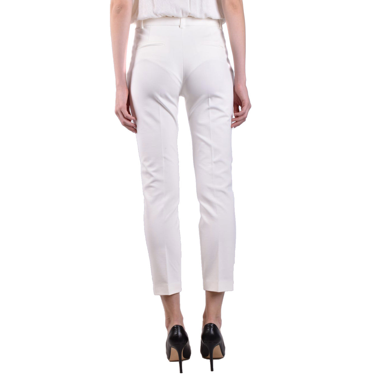 2424343 Pinko Pantaloni Bianchi Donna Viscosa 67% Poliammide 28% Elastan 5%