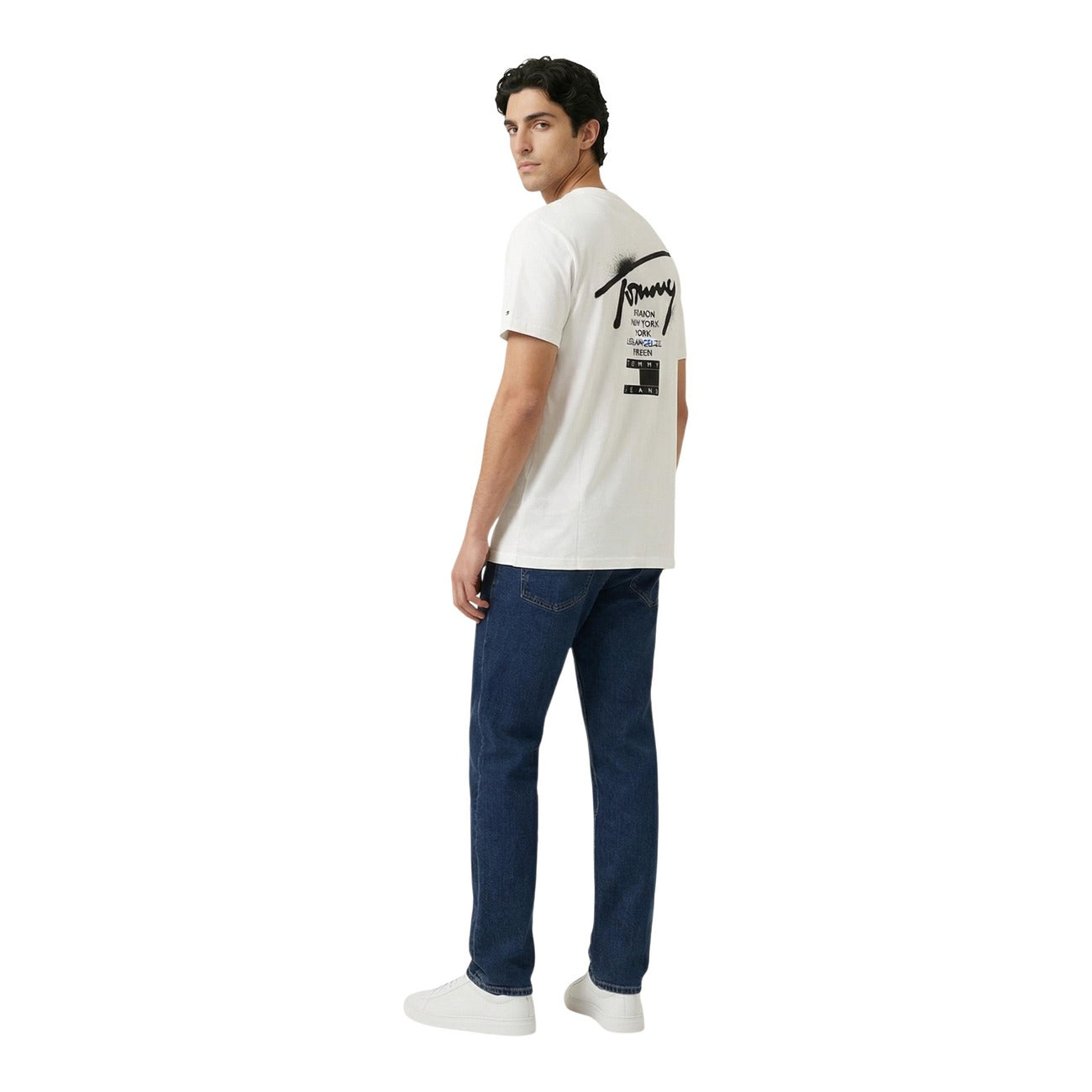 2453434 Tommy Hilfiger Jeans T-Shirt Bianca Uomo