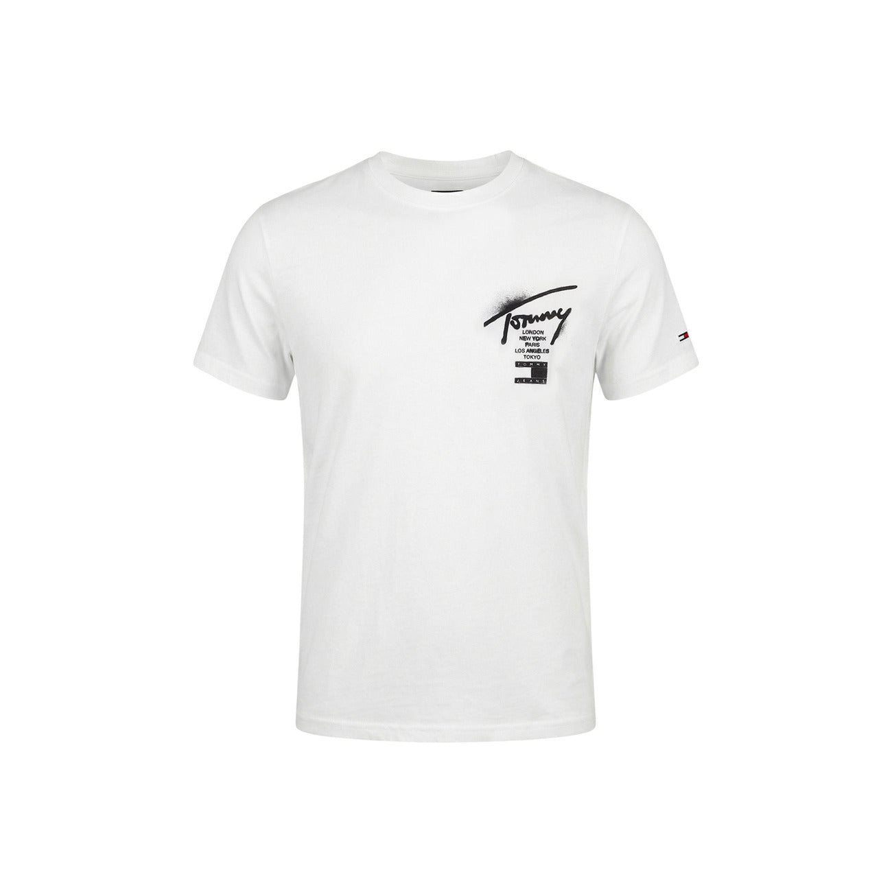 2453434 Tommy Hilfiger Jeans T-Shirt Bianca Uomo