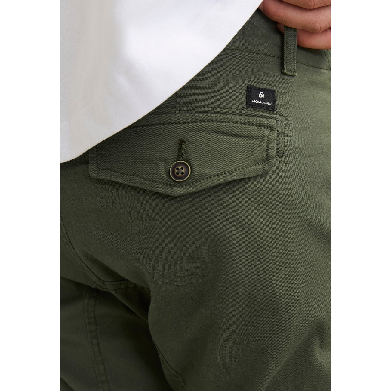 425071 Jack & Jones Pantaloni Verde Cotone Uomo