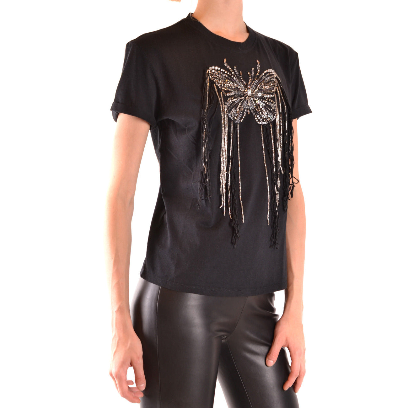 2455753 Twinset T-Shirt Nera 100% Cotone Donna
