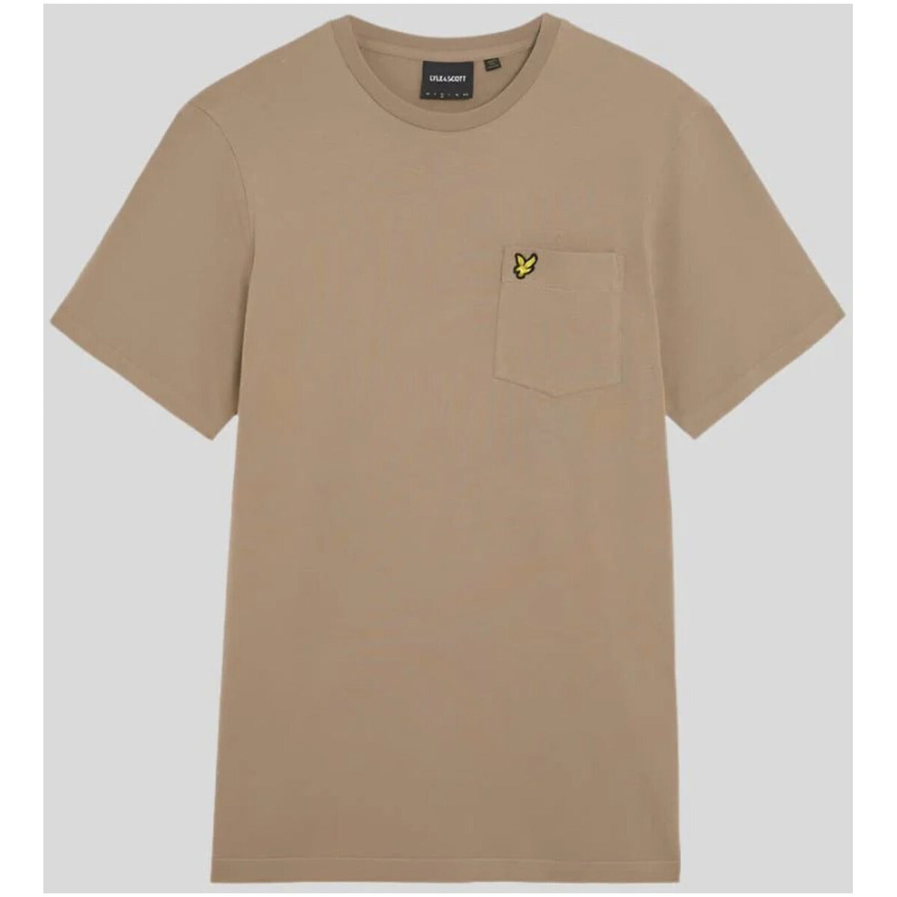 2419619 Lyle & Scott T-Shirt Marrone Stampa Tasca Uomo