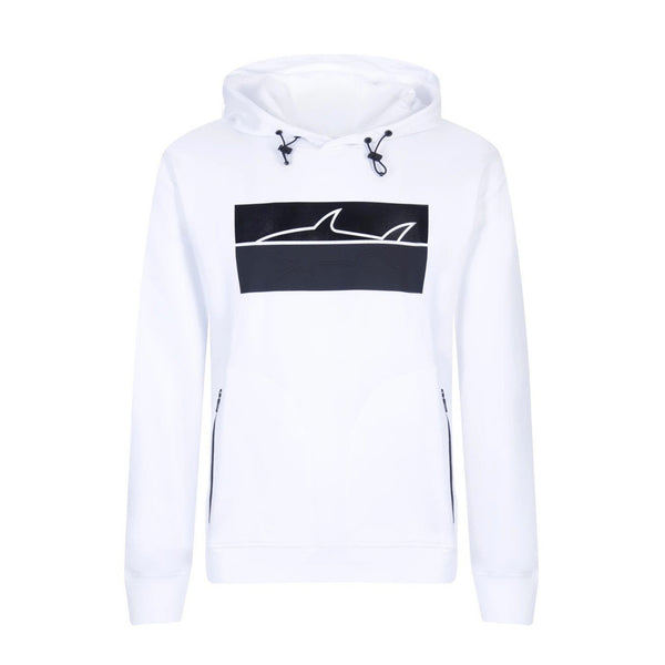 Felpa Con Cappuccio White Shark Patch