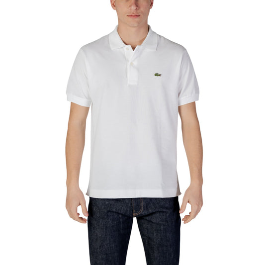 2412613 Lacoste Polo Bianca Cotone Colletto Polo Maniche Corte Uomo
