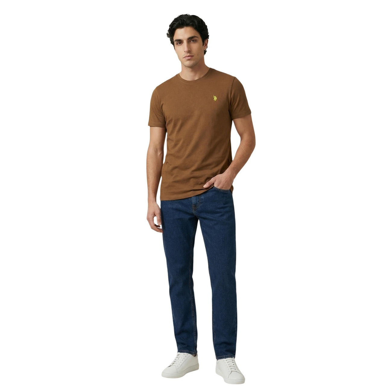 2455880 U.S. Polo Assn. T-Shirt Marrone Uomo