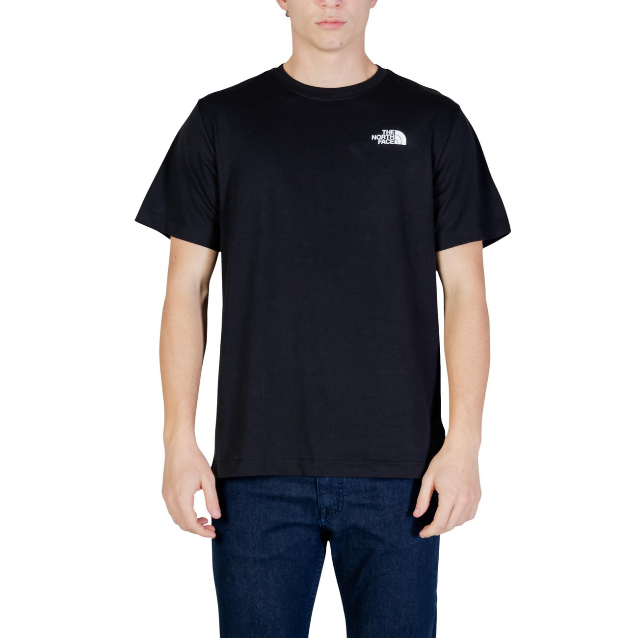 2450638 The North Face T-Shirt Nera Stampa Cotone Poliestere Uomo