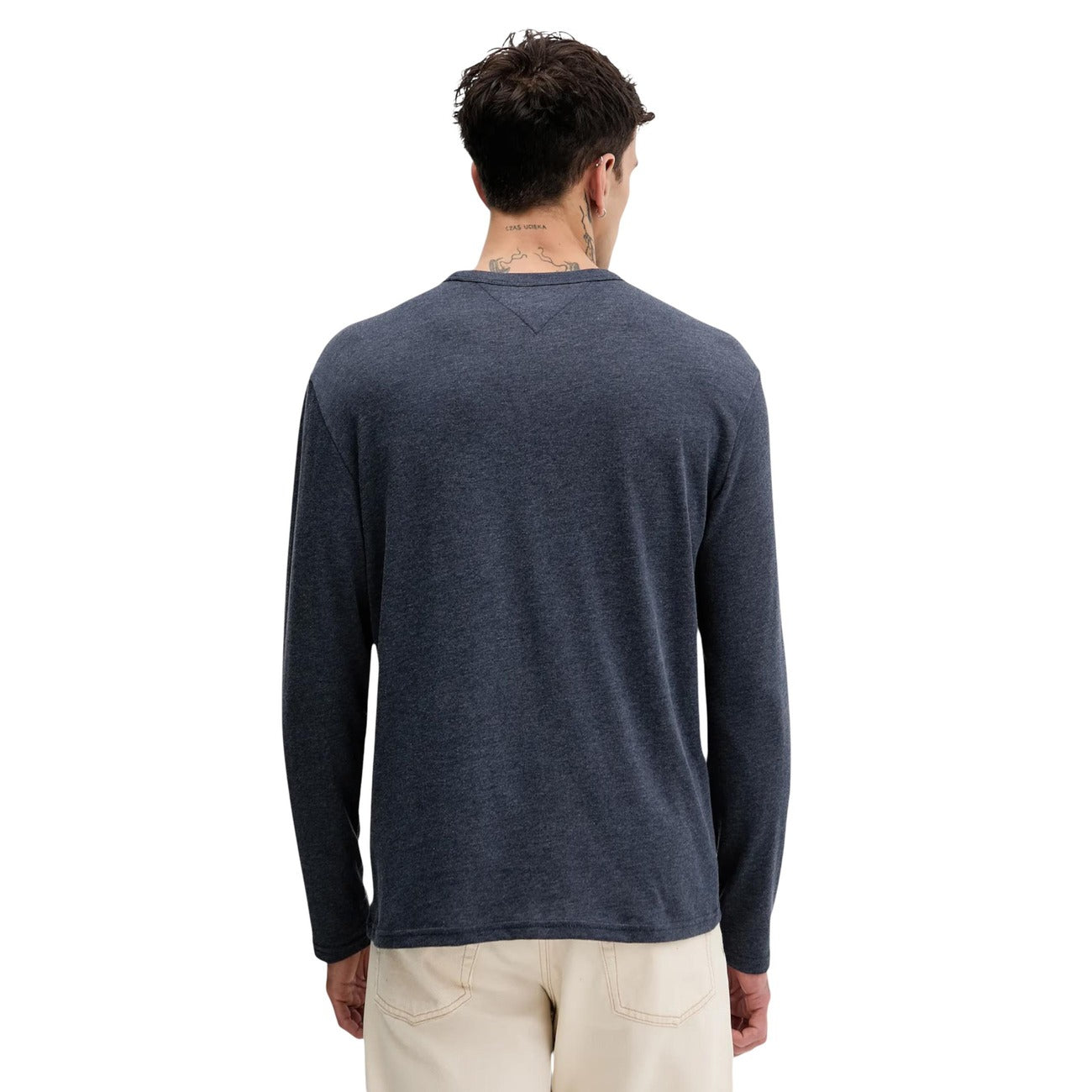 2447532 Tommy Hilfiger Jeans Maglia Blu Cotone Organico Poliestere Uomo