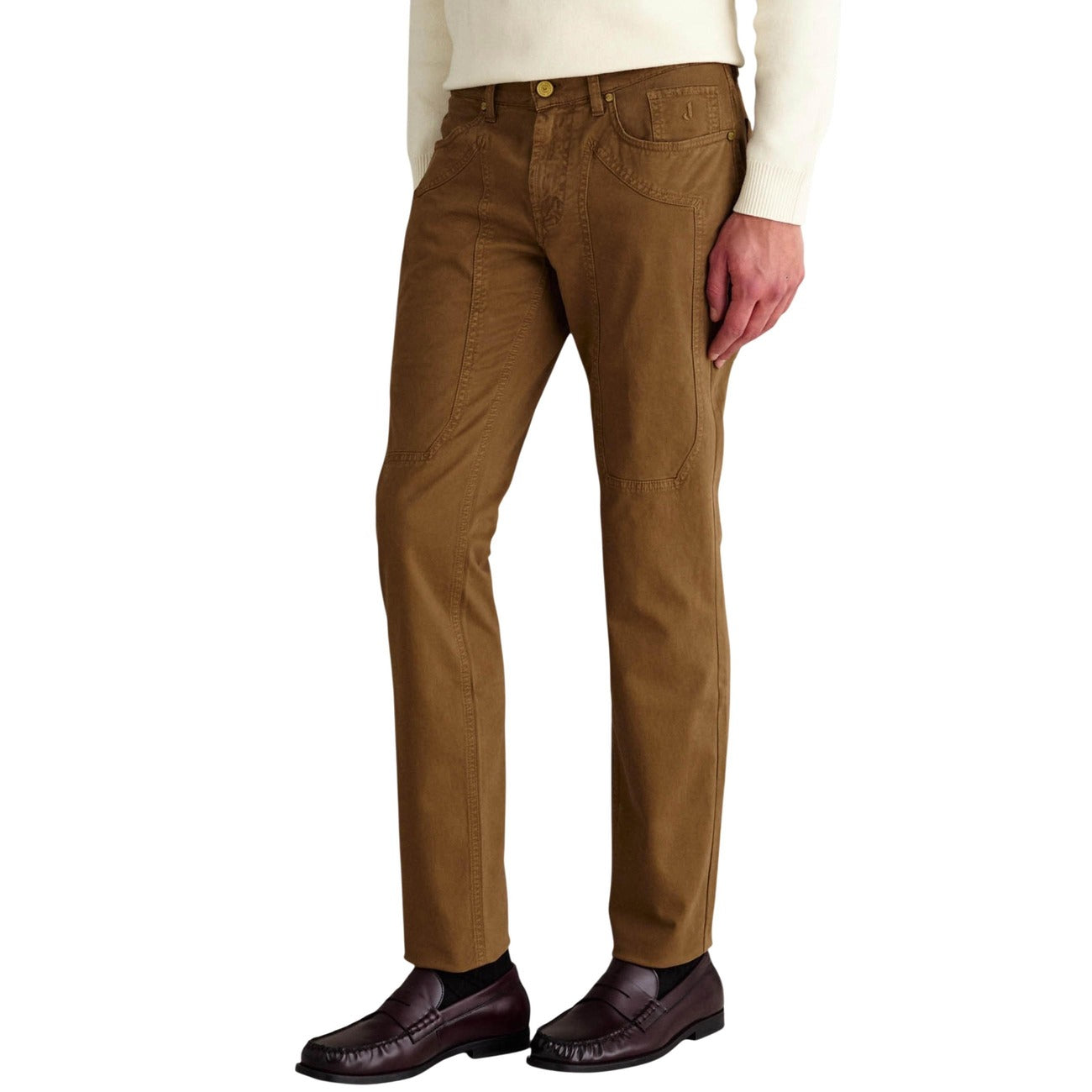 2457024 Jeckerson Pantaloni Marrone Ciniglia Uomo