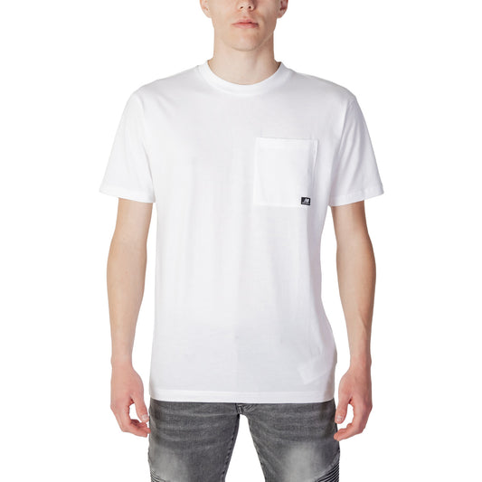 433975 New Balance T-Shirt Bianco Monocromo Tasca Uomo