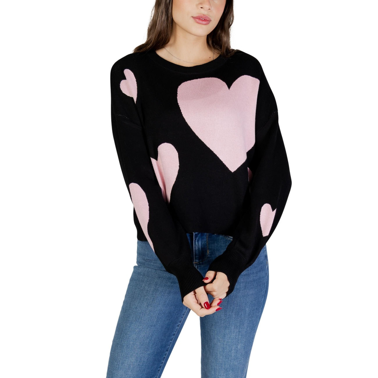506093 Only Maglia Nera Maniche Lunghe Donna