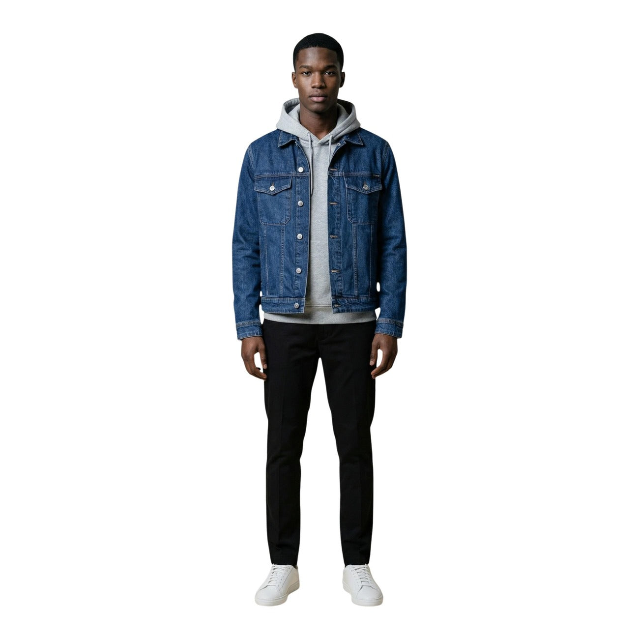 2451704 Replay Giubbotto Blu Cotone Uomo