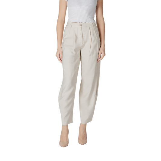 484797 Vila Clothes Pantaloni Bianco Donna Primavera/Estate