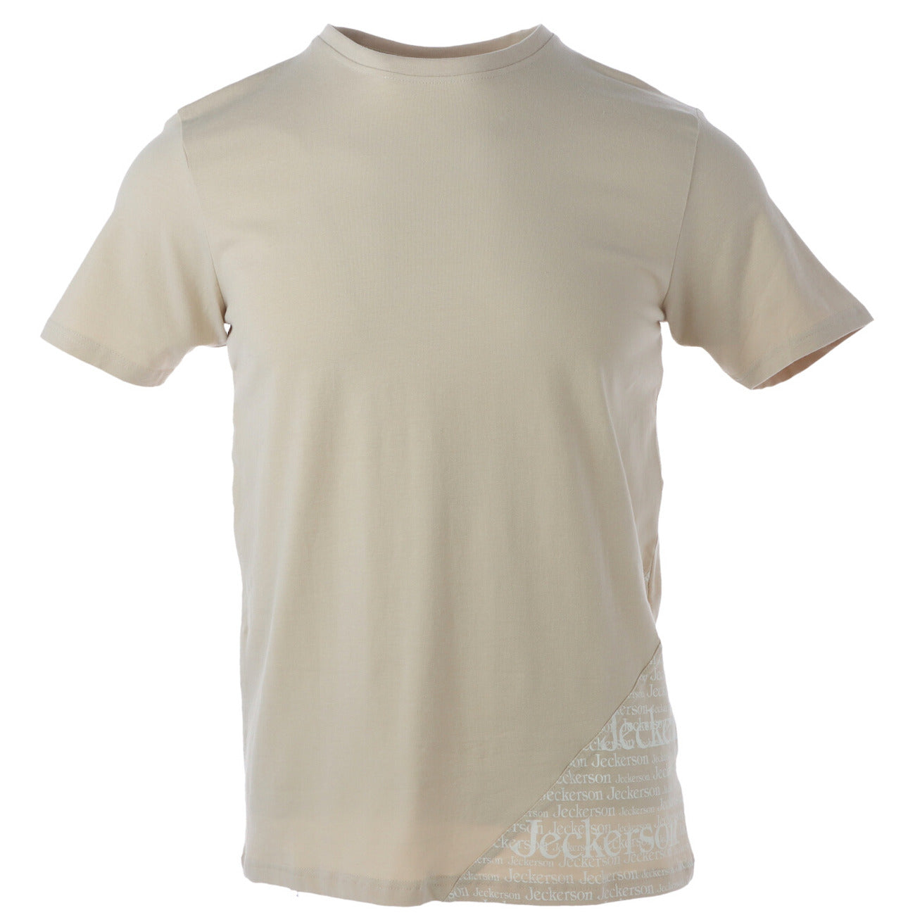 362230 Jeckerson T-Shirt Beige Cotone Elastan Slim Uomo