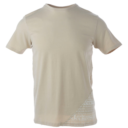 362230 Jeckerson T-Shirt Beige Cotone Elastan Slim Uomo