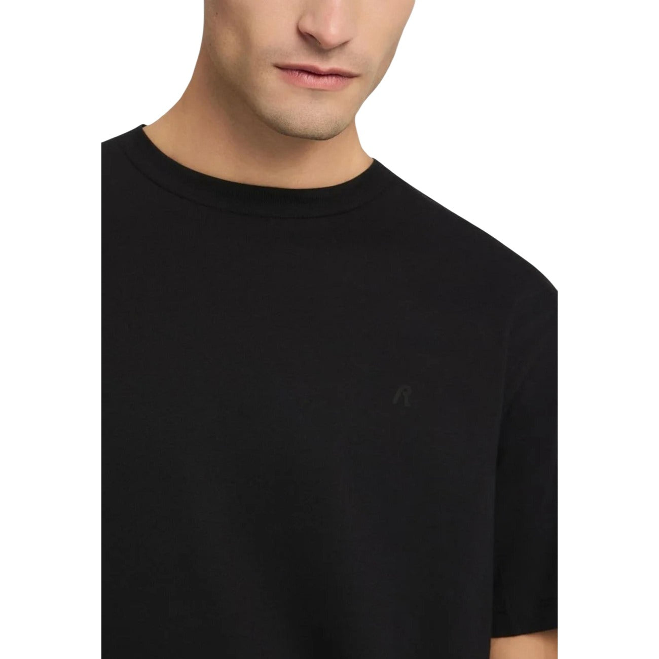 2458121 Replay T-Shirt Nera 100% Cotone Uomo