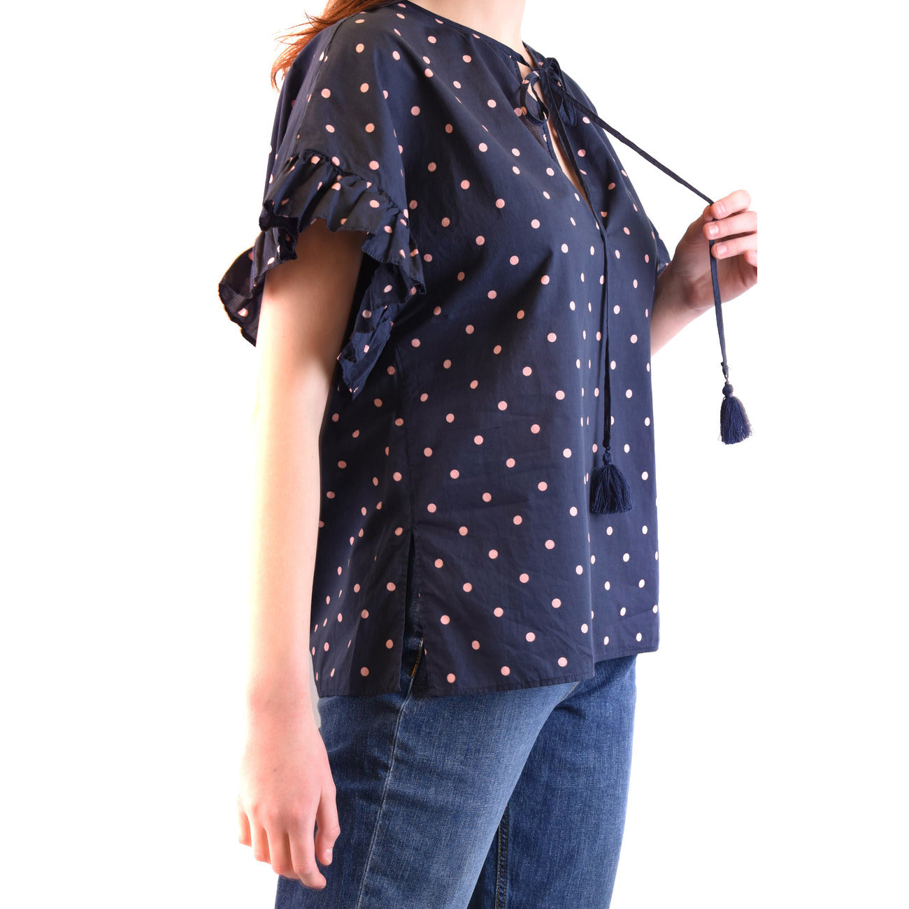 489498 P.a.r.o.s.h. Blusa Blu Pois Donna Primavera/Estate