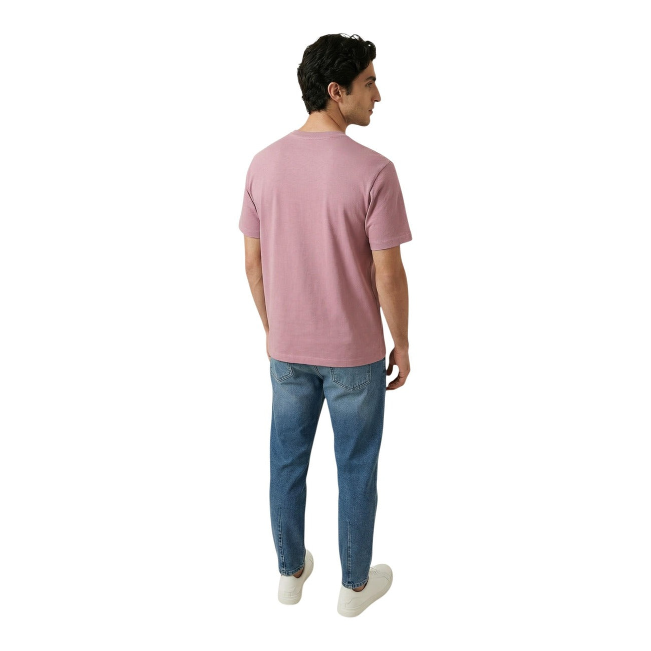 2452087 Calvin Klein Jeans T-Shirt Rosa Stampa 100% Cotone Uomo