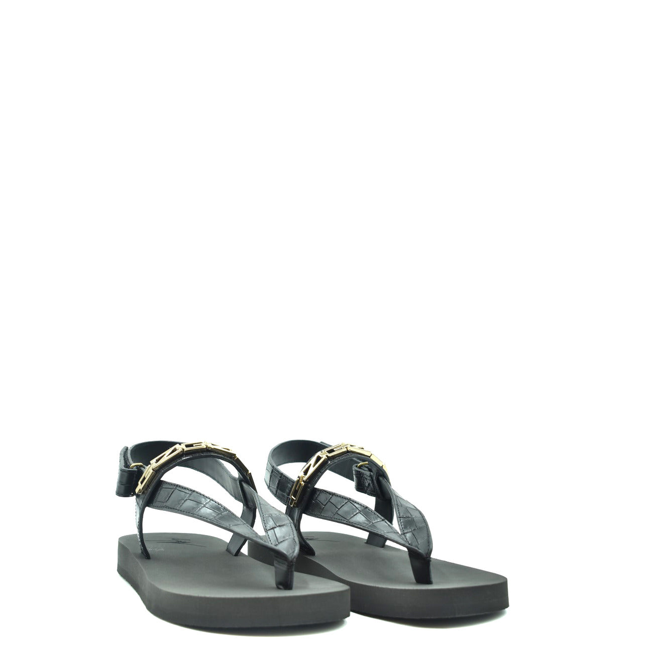 491101 Giuseppe Zanotti Sandali Nero Pelle Uomo