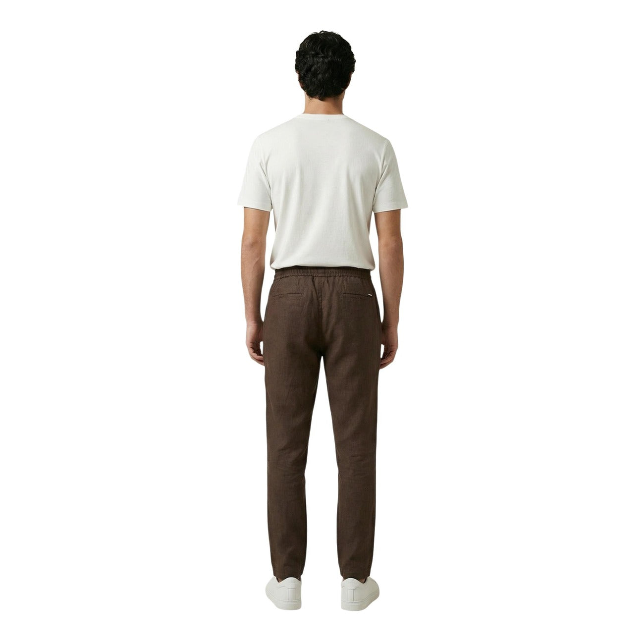 2455579 Gianni Lupo Pantaloni Marrone Lyocell Uomo
