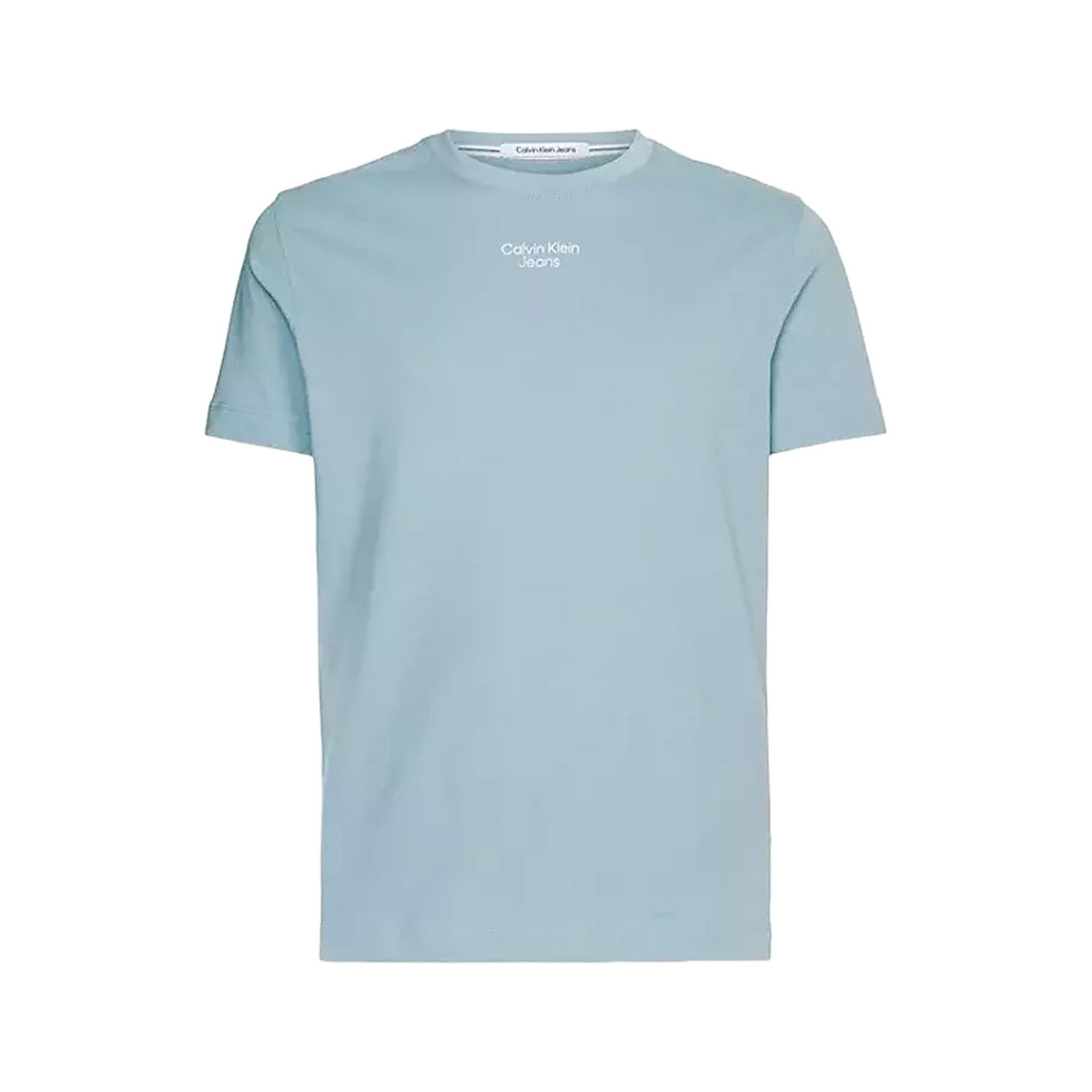 414221 Calvin Klein Jeans T-Shirt Azzurro Monocromo Uomo