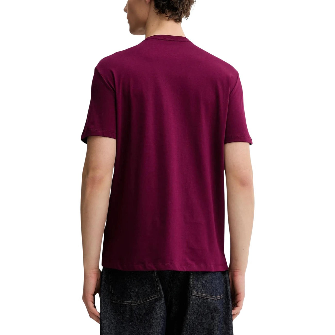 2452203 Calvin Klein T-Shirt Bordeaux Stampa 100% Cotone Uomo