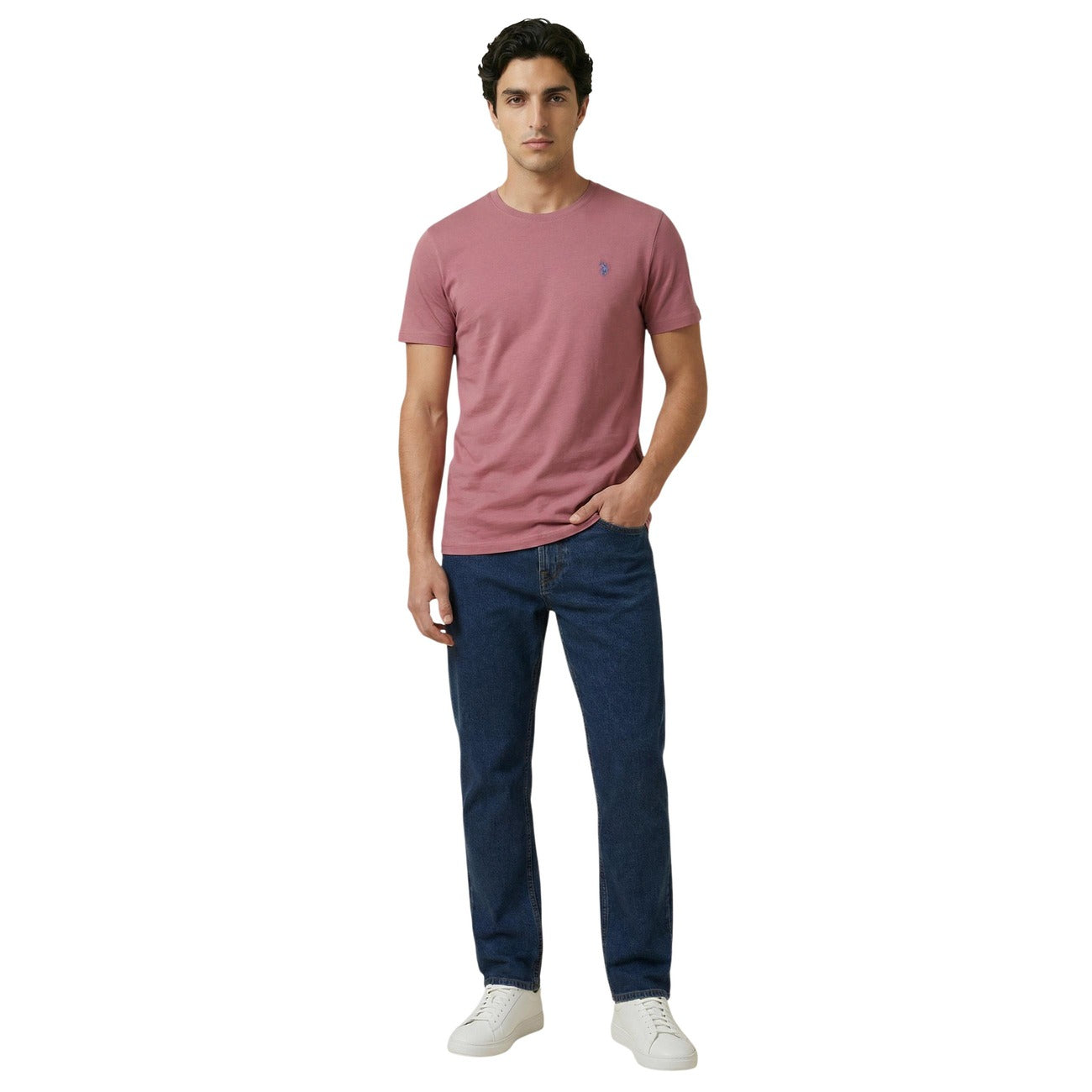 2455896 U.S. Polo Assn. T-Shirt Rosa Uomo