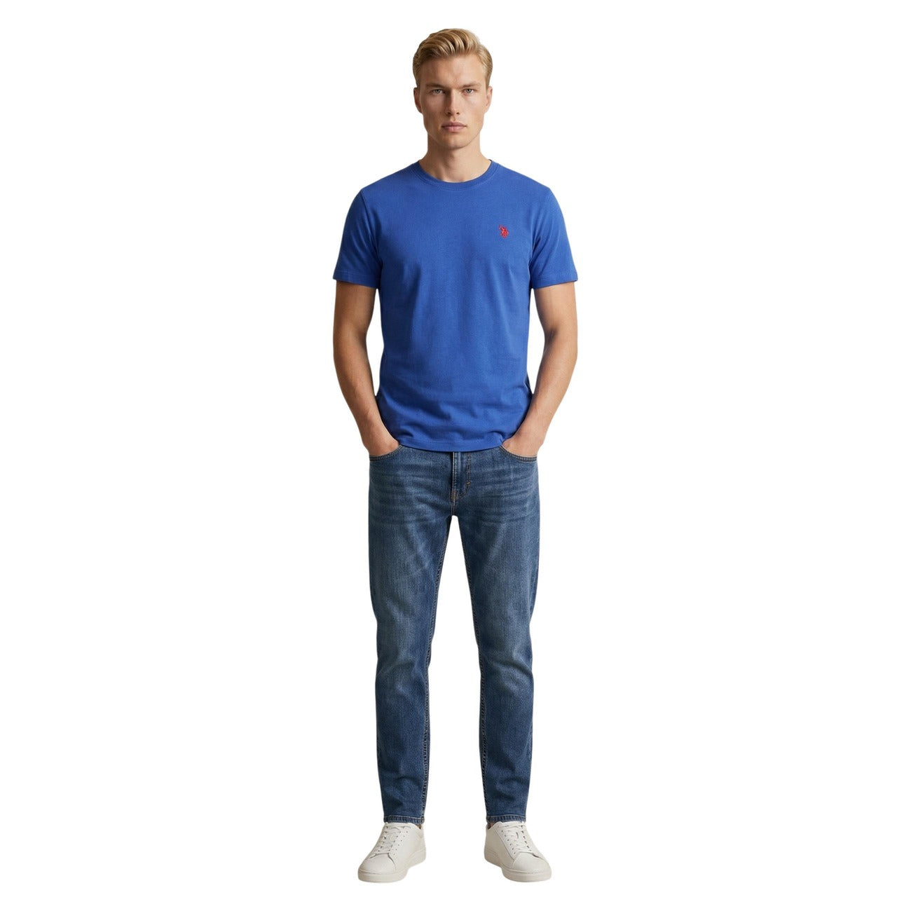 2461147 U.S. Polo Assn. T-Shirt Azzurra Uomo