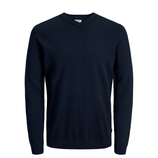 184197 Jack & Jones Maglia Blu Scollo a V Maniche Lunghe Uomo