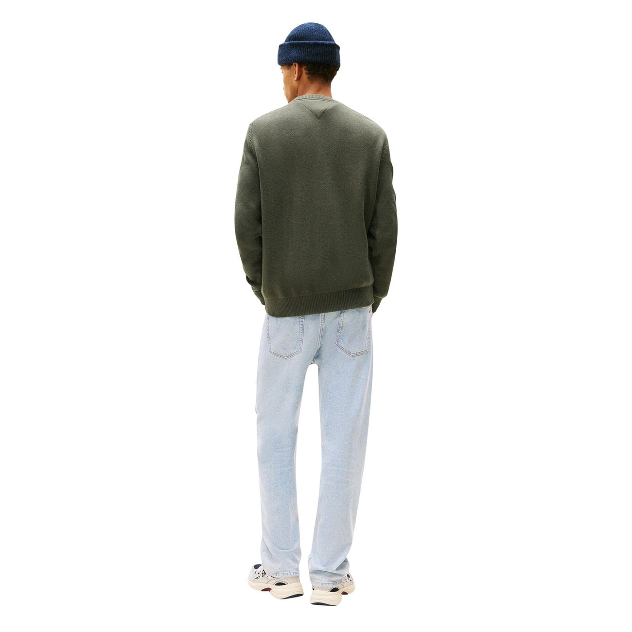 2447092 Tommy Hilfiger Jeans Maglia Verde Cotone Organico Uomo