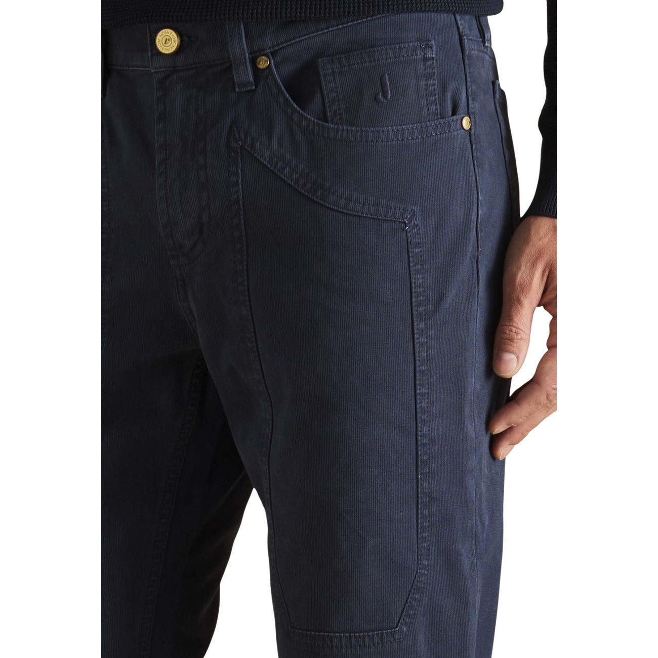 2457012 Jeckerson Pantaloni Blu Ciniglia Uomo