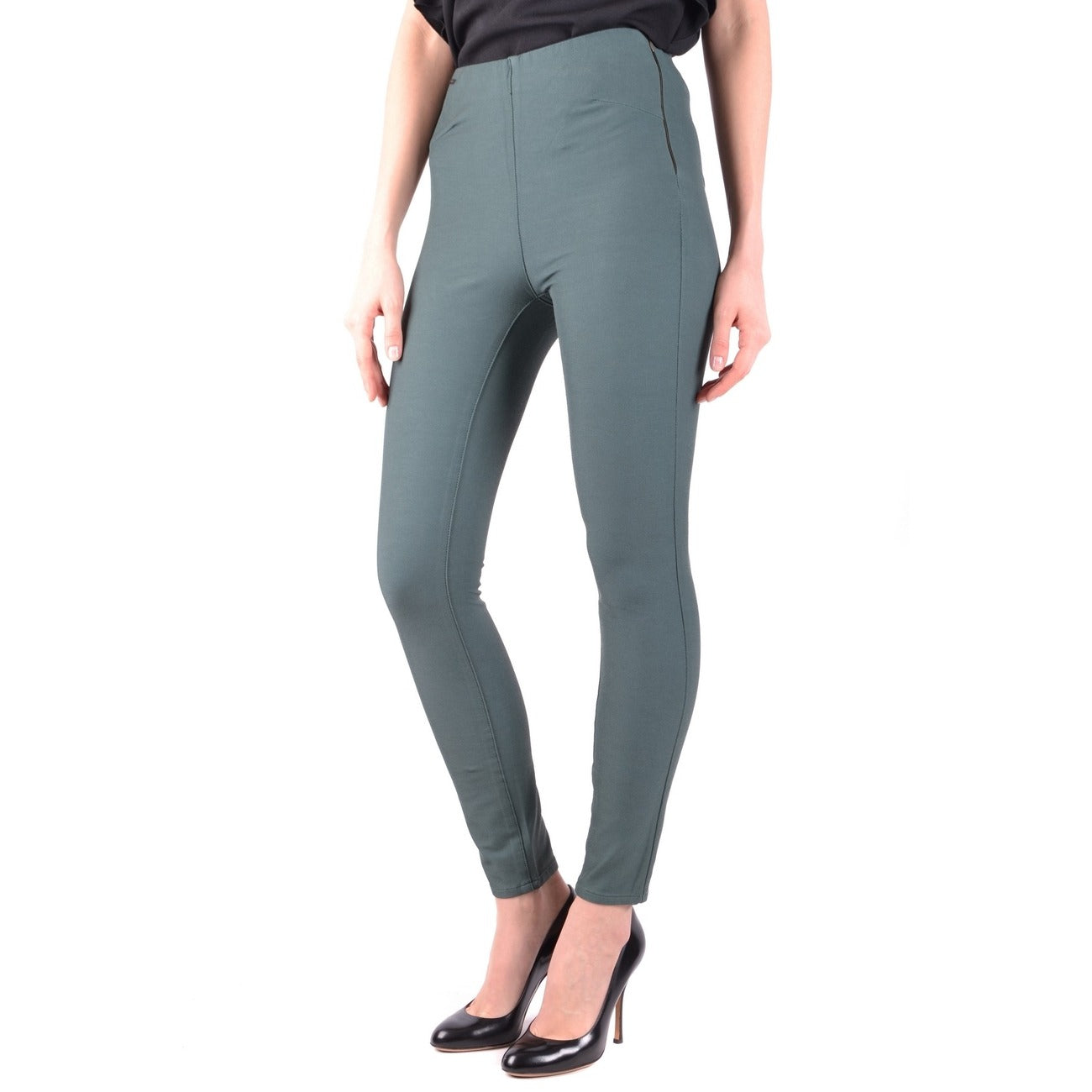 2437705 Jacob Cohen Pantaloni Verdi Cotone Elastan Made Italy Donna