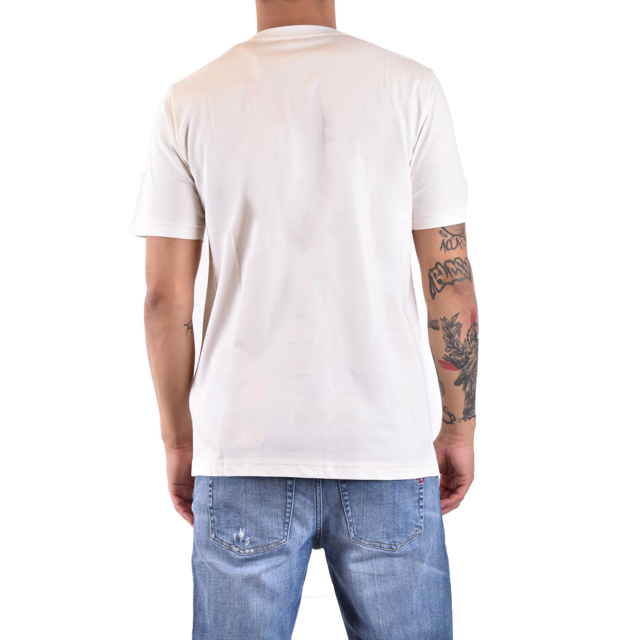 2424721 Diesel T-Shirt Bianca Stampa Uomo